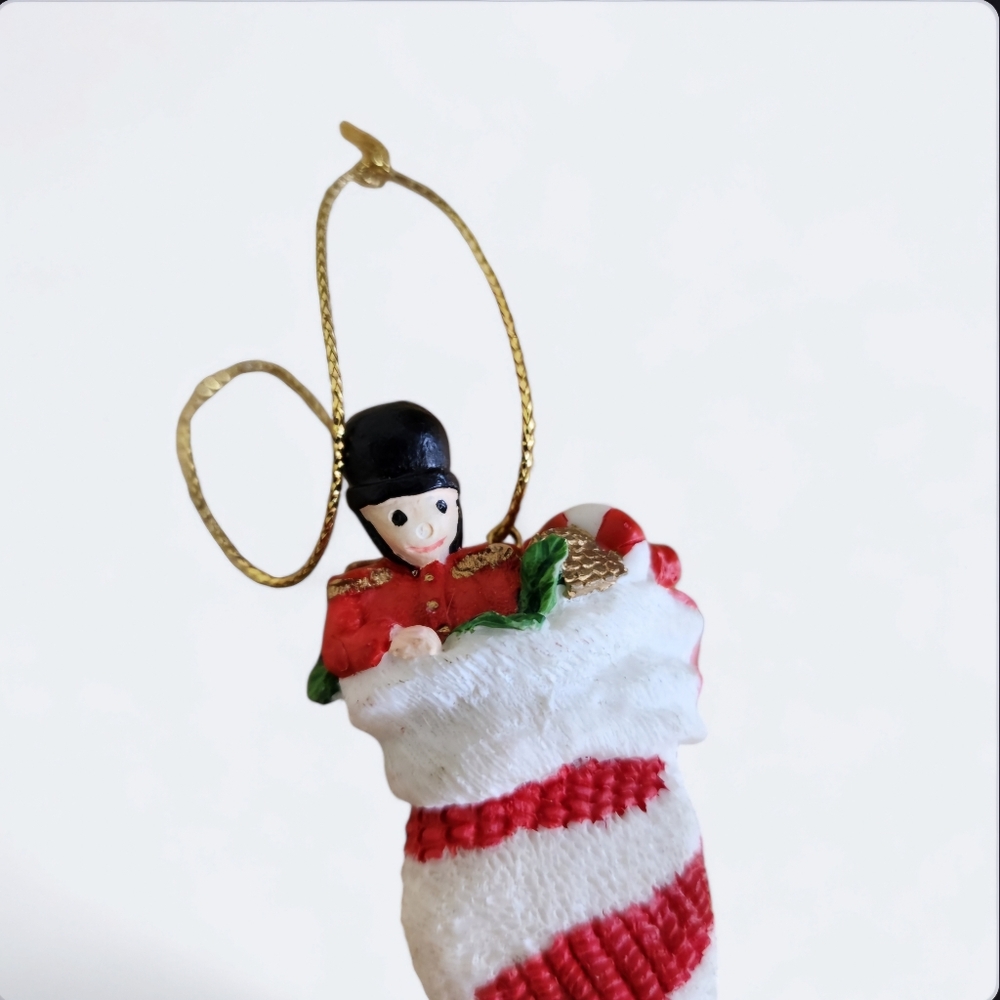 Vintage Christmas Toy Long Stocking Ornament - Picture 2 of 7